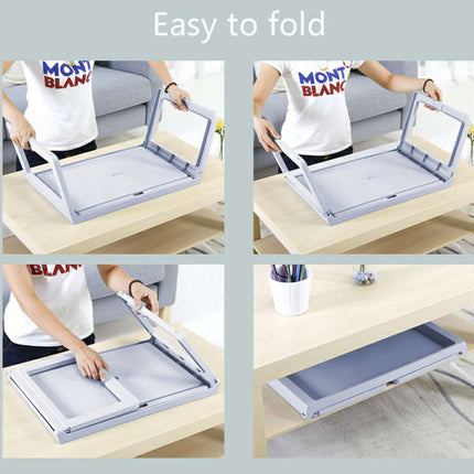 Multifunction Laptop Bed Desk with foldable legs for Home Office (Blue)