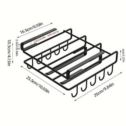 Multifunctional Under Cabinet Cutting Board Metal Holder Organiser