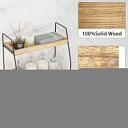 CARLA HOME 2-Tier Wooden Coffee Station Rack Organizer for Coffee Bar, Condiments, Syrups, Storage Jars & Spice Storage Shelf