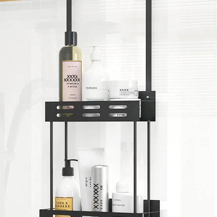 CARLA HOME Over the Door 2-tier Shower Caddy Organizer Shelf with Hooks for Bathroom