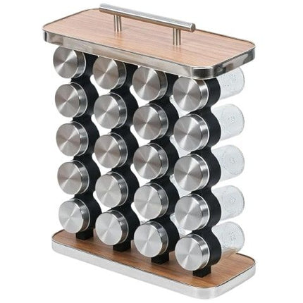 CARLA HOME 20-Jar Spice Rack Organizer Storage for Kitchen Countertop or Cabinet