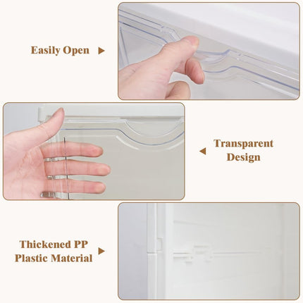 CARLA HOME 6-Tier Stackable Shoe Storage Box Organizer with Clear Door for Closet, Entryway or Cabinet