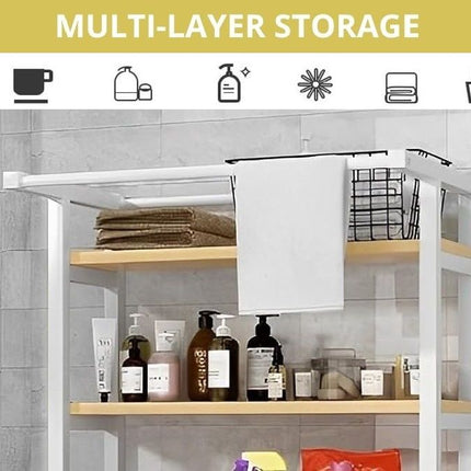 CARLA HOME 3-Tier Over Washing Machine Storage Rack Laundry Shelf Organizer for Bathroom or Toilet (White)