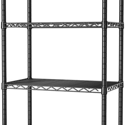 CARLA HOME 4-Tier Adjustable Metal Storage Shelves Wire Rack Organizer for Kitchen, Pantry, Bathroom or Laundry Room (60cm W x 40cm D x 140cm H)