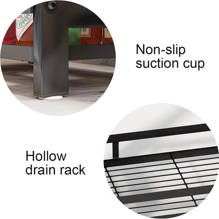 CARLA HOME 2-Tier Kitchen Spice Rack Organizer Storage Shelf for Condiments, Oil Bottles, Utensils, Cutting Board & More