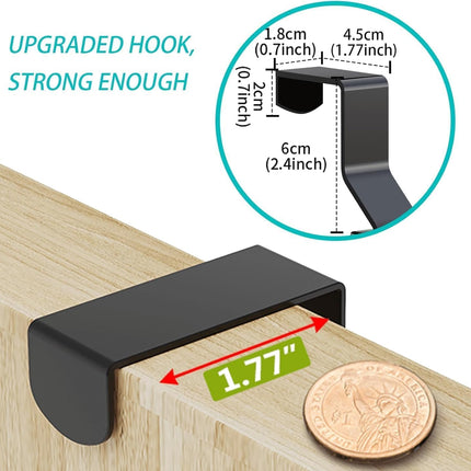 CARLA HOME 6 Tier Over the Door Organizer with Adjustable Metal Pantry Storage Rack and Hanging Baskets for Kitchen and Bathroom