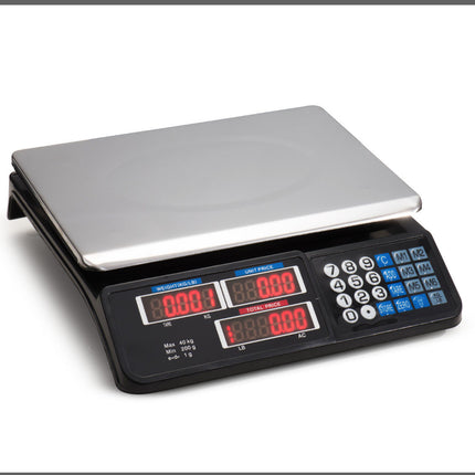 Digital Kitchen Scale 40kg 1g Increment Electronic Black