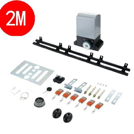 Electric Sliding Gate Opener 550W 0.74HP for 2m Gates w/ 6 Remotes & APP