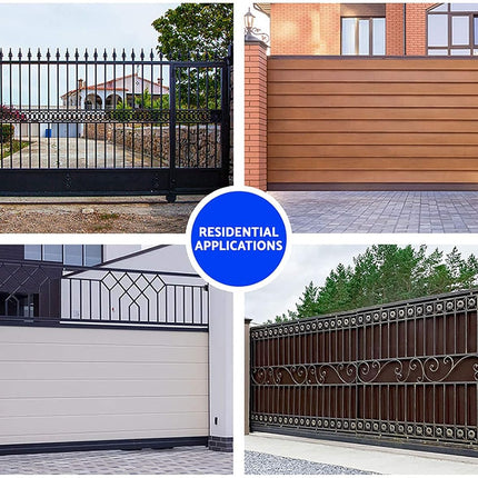 Electric Sliding Gate Opener 550W 0.74HP for 2m Gates w/ 6 Remotes & APP