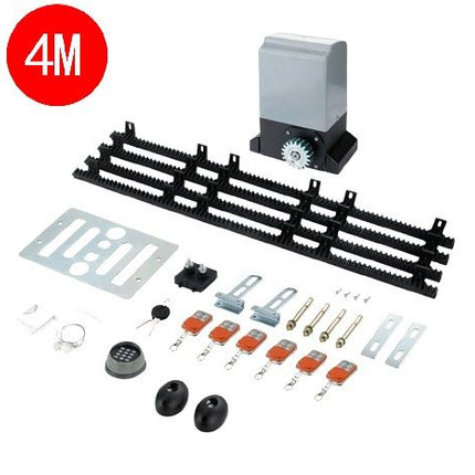 Electric Sliding Gate Opener 550W 0.74HP 4m Kit 2000KG w/ Remote & APP