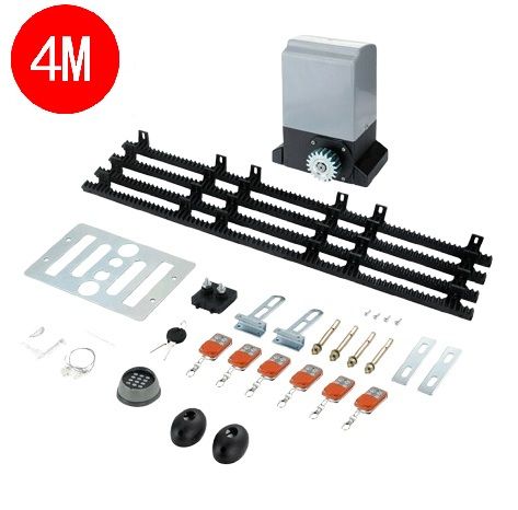 Electric Sliding Gate Opener 550W 0.74HP 4m Kit 2000KG w/ Remote & APP