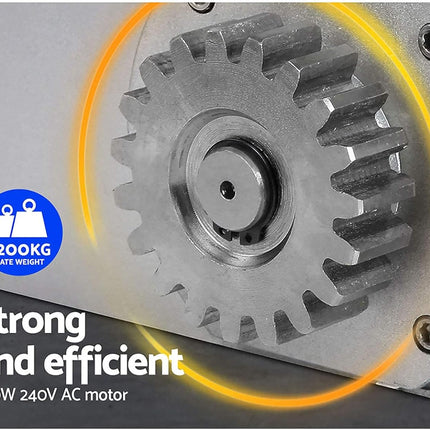 Electric Sliding Gate Opener 550W 0.74HP 4m Kit 2000KG w/ Remote & APP