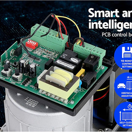 Electric Sliding Gate Opener 550W 0.74HP 4m Kit 2000KG w/ Remote & APP