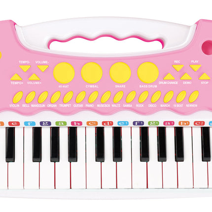 Children's Electronic Keyboard with Stand (Pink) Musical Instrument Toy