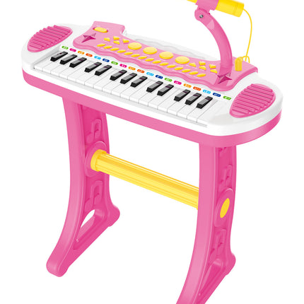 Children's Electronic Keyboard with Stand (Pink) Musical Instrument Toy