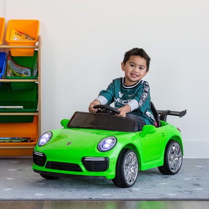 Porsche-inspired Design Ride-on (Green) Electric Car with Parental Remote Control