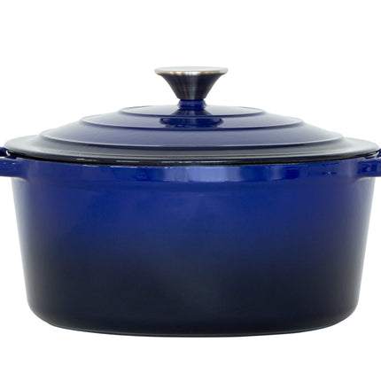 26cm Enamelled Cast Iron French Oven Casserole (4.7L) - Blue