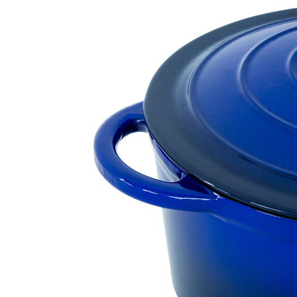 26cm Enamelled Cast Iron French Oven Casserole (4.7L) - Blue