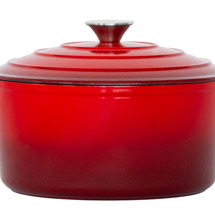 26cm Enamelled Cast Iron French Oven Casserole (4.7L) - Red