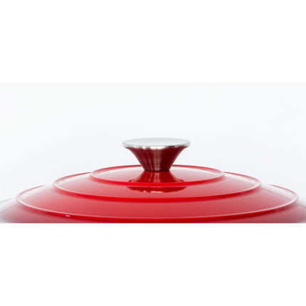 26cm Enamelled Cast Iron French Oven Casserole (4.7L) - Red