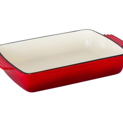 Enamelled Cast Iron 38.5x23cm Rectangular Roaster (3.4L) - Red