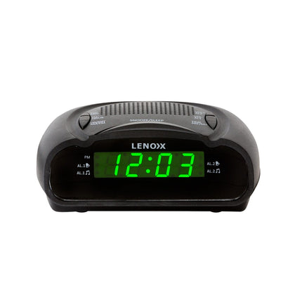 AM/FM Alarm Clock & Radio w/ Green LED Time Numbering