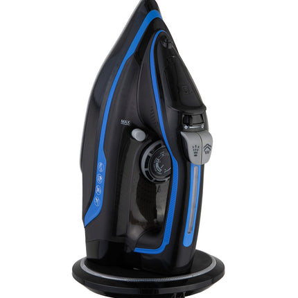 Cordless Steam Iron w/ Ceramic Soleplate, 360 degree Charging Base, Self-Cleaning