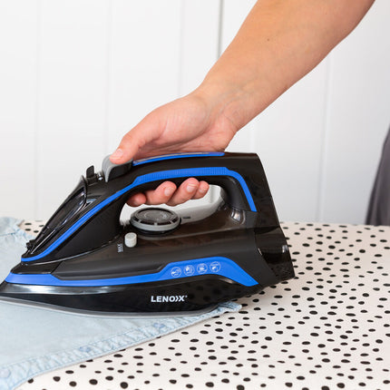 Cordless Steam Iron w/ Ceramic Soleplate, 360 degree Charging Base, Self-Cleaning
