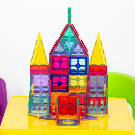 78 Pcs non-toxic STEM Educational, Durable Magnetic Tiles/Puzzle with Storage Bag