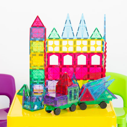 120 Pcs non-toxic STEM Educational, Durable Magnetic Tiles/Puzzle with Storage Bag