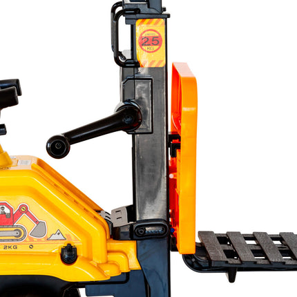 Kids Manual Forklift Ride-On with Working Mast Lift and Pallet