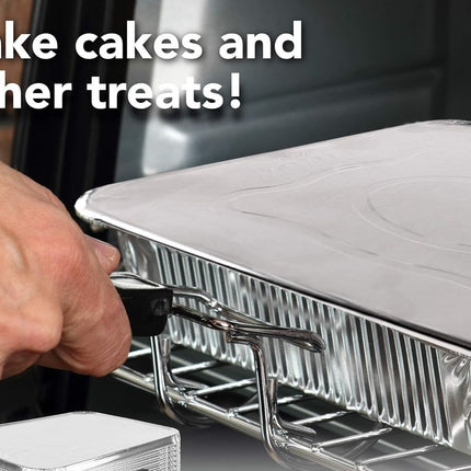 160x Aluminium Disposable Foil Food Container Trays Pans w/ Lids Covers Bulk 32cm*26cm*6.3cm
