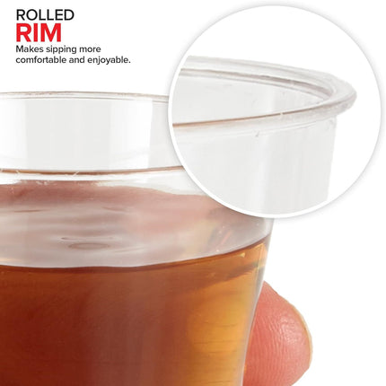 1080pcs 30ml Reusable & Disposable Plastic Shot Glasses Clear Cups Event Tastings Bulk