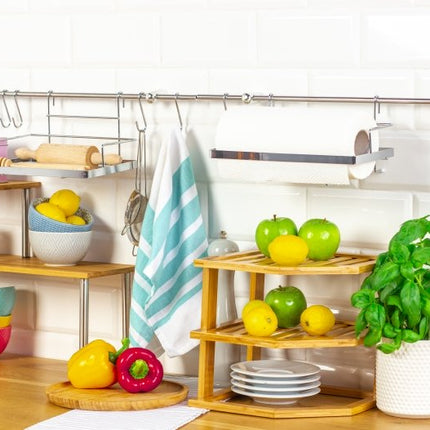 3 Tiers Bamboo Kitchen Rack Storage