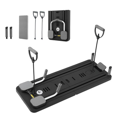 Everfit Pilates Reformer Abdominal Exercise Board Push Up Set Fitness Black
