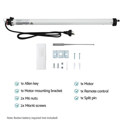 Instahut Pivot Arm Awning Motor Replacement Kit With Remote Control