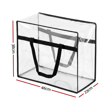 Artiss Blanket Storage Bags 4Pcs 40L PVC Box Clothes Doona Moving Organiser