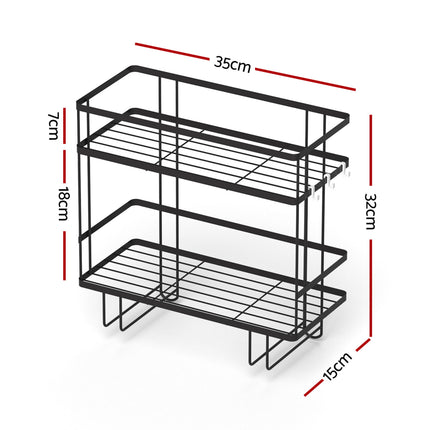 Artiss Over Toilet Storage Rack Bathroom Shelf Organizer 2 Tier