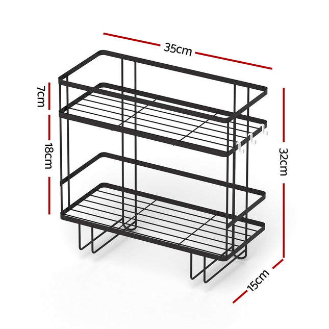 Artiss Over Toilet Storage Rack Bathroom Shelf Organizer 2 Tier