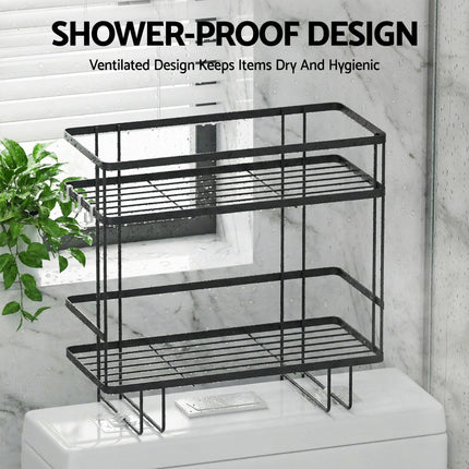 Artiss Over Toilet Storage Rack Bathroom Shelf Organizer 2 Tier