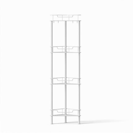 Artiss 4 Tier Floor Standing Corner Shower Caddy Bathroom Organizer White