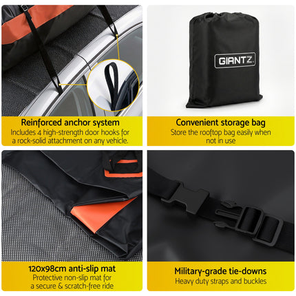 Giantz Rooftop Cargo Bag Waterproof Car Luggage Carrier 15 Cubic Ft Universal