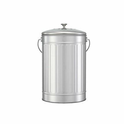 Gardeon Compost Bin Kitchen Countertop Food Waste Caddy 6L Silver
