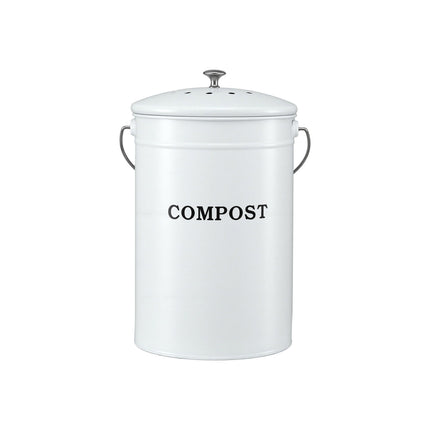 Gardeon Compost Bin Kitchen Compost Caddy Food Waste Bin Bench White