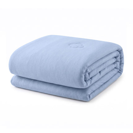 Giselle Cooling Blanket 130cm x 170cm Double Sided Summer Throw Lightweight Blue