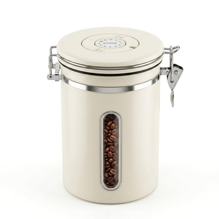5-Star Chef 1.8L Stainless Steel Coffee Bean Storage Container Coffee Canister
