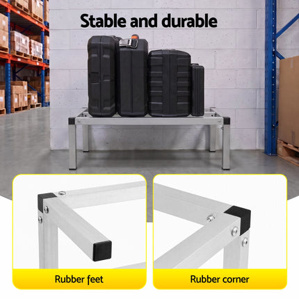 Giantz 61x36cm Aluminum Dunnage Rack Heavy Duty Kitchen Storage Platform