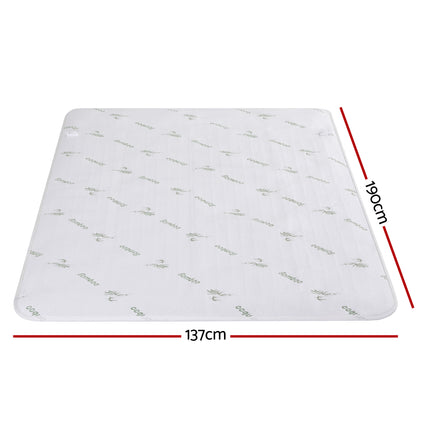 Giselle Electric Blanket Bamboo Fabric Double Fitted Heated Pad Underlay Washable Winter
