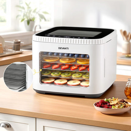 Devanti Food Dehydrator Machine 5 Tray Mini Fruit Dryer Maker White