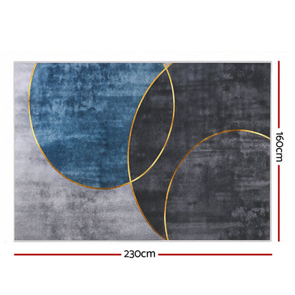 Artiss Washable Floor Rug 160X230cm Large Geometric Area Rug Modern Floor Carpet